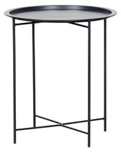 Sidebord Michigan Ø46,8 cm stål sort - Sunlife®